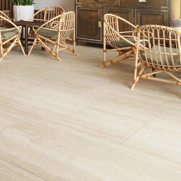 Eterica Sand Travertine 24x48 Porcelain Tile Hot on Sale