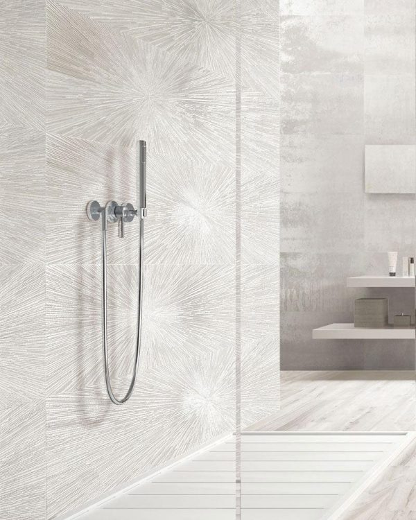 Ionic White Decor Impact Rectified Porcelain Tile on Sale - Image 4