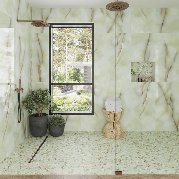 Emporio Soft Jade Onyx Large Format Porcelain Tile 24x48 Supply - Image 4