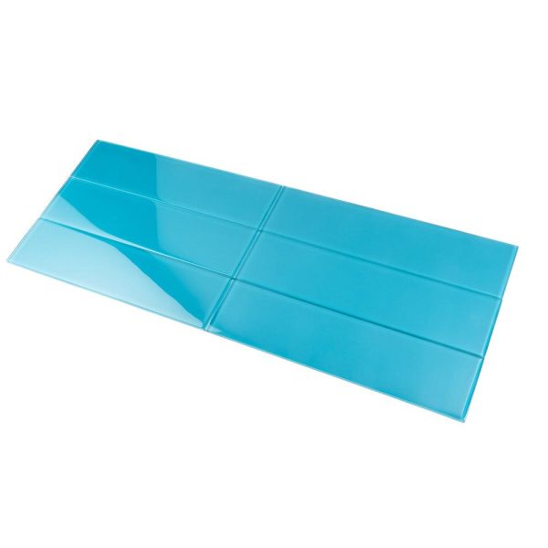 Glacier Laguna Blue 4X16 Polished Glass Tile Cheap