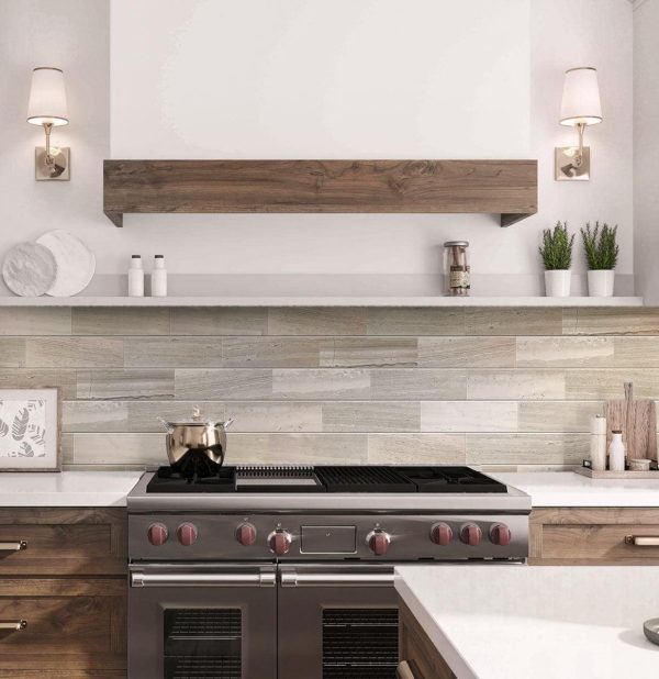 Wooden Beige 4X12 Honed Marble Subway Tile Online now