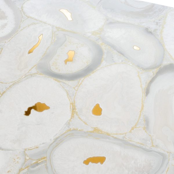 Preciosa White Geode and Gold Porcelain Tile Sale - Image 4