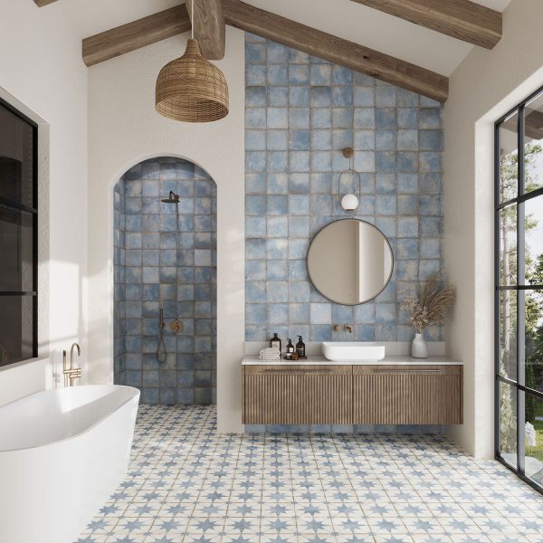 Ursa Blue Square 7.87x7.87 Porcelain Tile Online Sale - Image 4