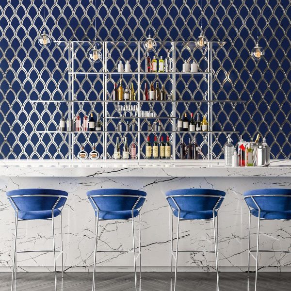 Blue Deco Fan Glass Mosaic Tile Supply - Image 3