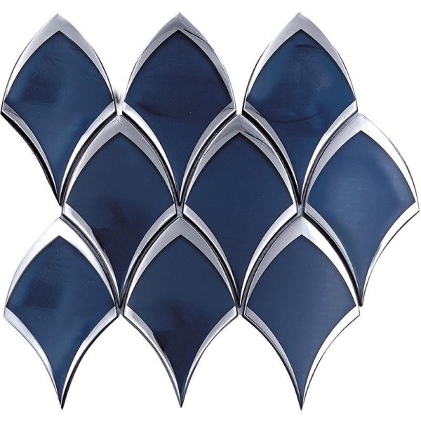 Blue Deco Fan Glass Mosaic Tile Supply - Image 2