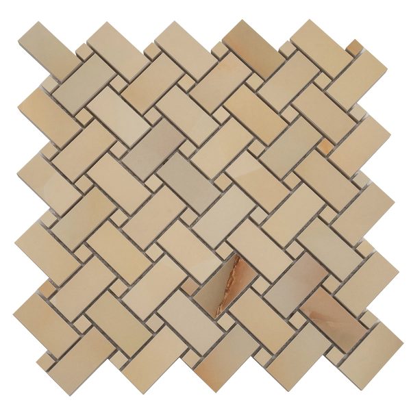 Emporio Soft Peach Onyx Porcelain Mosaic Tile Online now - Image 2
