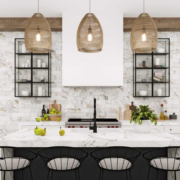 Calacatta Gold Polished Marble Subway Tile 4X12 Hot on Sale - Image 5