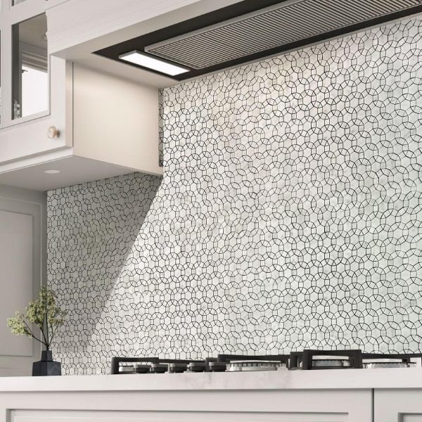 Enigma Bianco Carrara Marble Mosaic Tile Sale