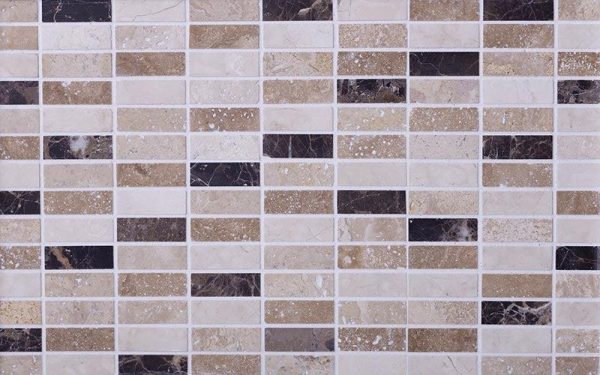 Elada Emperador Dark & Travertine Marble Mosaic Tile Supply - Image 5