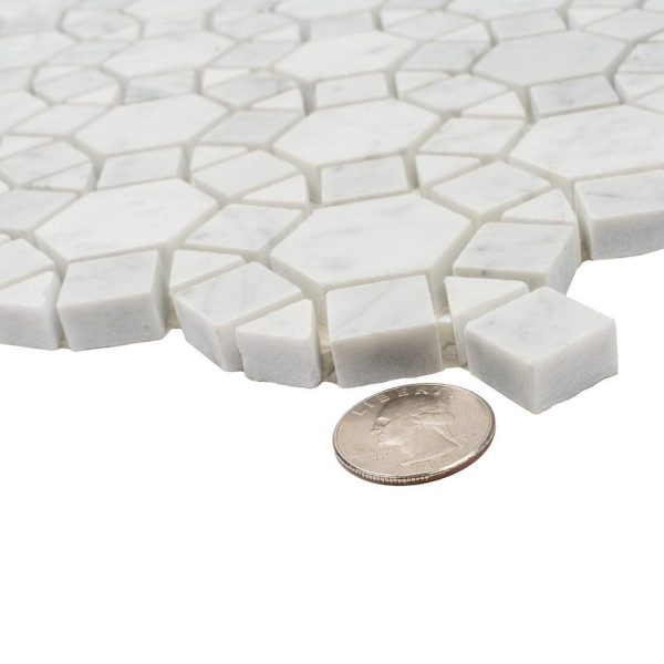 Enigma Bianco Carrara Marble Mosaic Tile Sale - Image 4